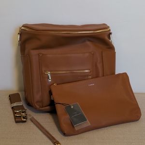 NWT Fawn Design Original Diaper Bag BROWN